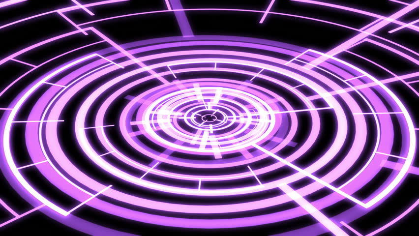 3D VJ Loop Circle Radial Geometric Patterns Audio Reactive X60 Degrees L Purple Animation