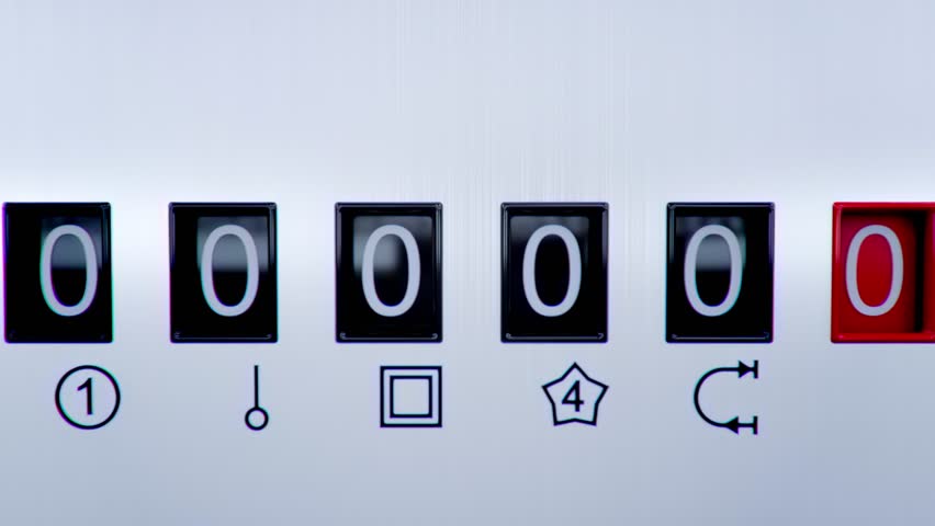Close-up view of electrometer measuring electricity consumption. Animation with kWh counter. Electric meter display changing numbers. Concept of rising costs of electric power. Home power supply.