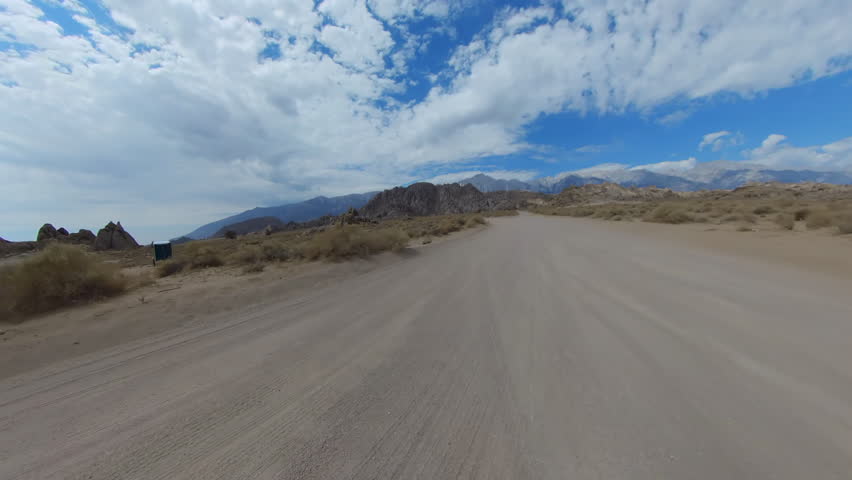 Alabama Hills Off Road Driving Front 01 E Sierra California USA