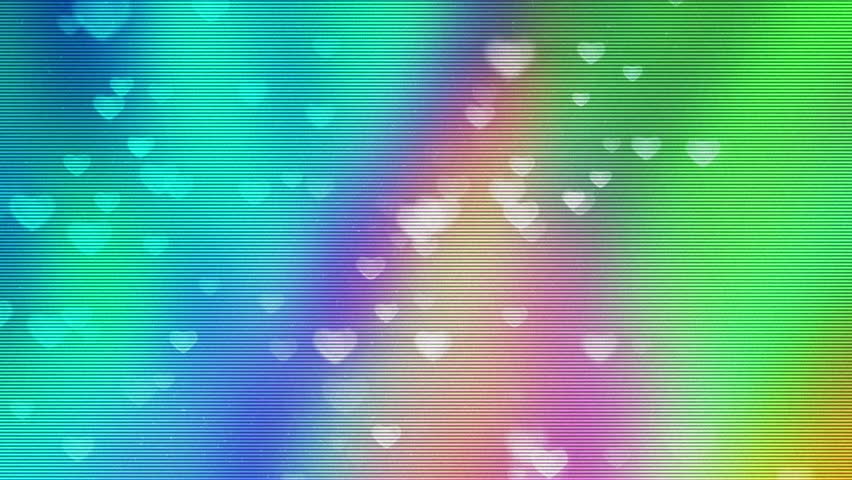 A warm and inviting animated gradient with floating heart elements for vlogs