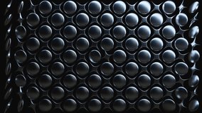 A sleek abstract pattern featuring metallic circular and star-like shapes with a dark futuristic aesthetic, creating a modern and high-tech design. - Powered by Shutterstock - Get 15% off with code: PIKWIZARD15