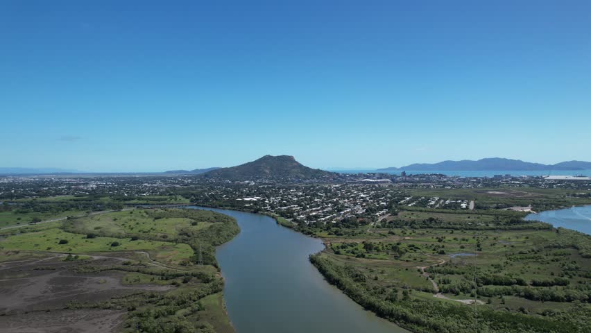 Spectacular aerial footage of Townsville Queensland Australia
