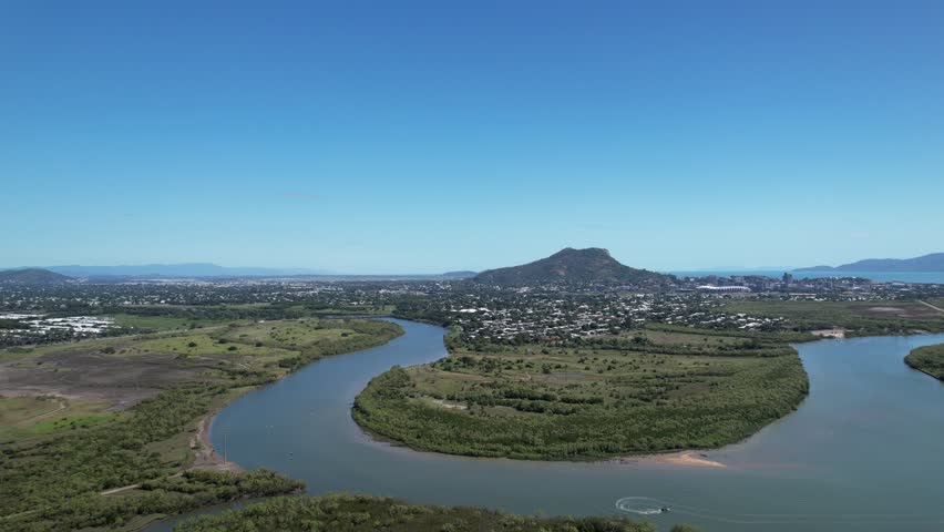 Spectacular aerial footage of Townsville Queensland Australia