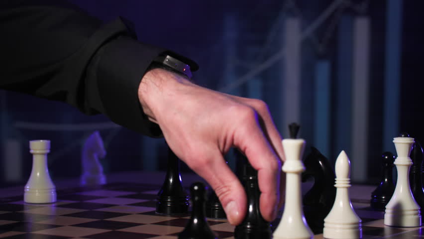 strategy and planning concept, adult man and young woman playing chess on chessboard, close up - Powered by Shutterstock - Get 15% off with code: PIKWIZARD15