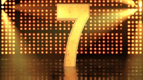 3D rendering of Number 7 (seven) with flashing strobe lights in the background, ideal for countdowns
 - Powered by Shutterstock - Get 15% off with code: PIKWIZARD15