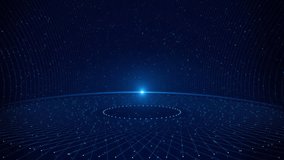 4K Digital cyberspace empty theatre stage podium Futuristic showcase studio particles Business corporate technology clean presentation broadcast background. cyberspace digital matrix Animation. - Powered by Shutterstock - Get 15% off with code: PIKWIZARD15