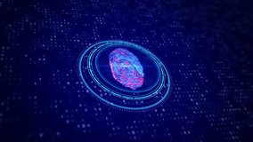 Tech World Digital Fingerprint ID interface intricate circuit board, cybersecurity system, data protection, identity security. Futuristic Biometric Identification binary codes. protection hacking, - Powered by Shutterstock - Get 15% off with code: PIKWIZARD15