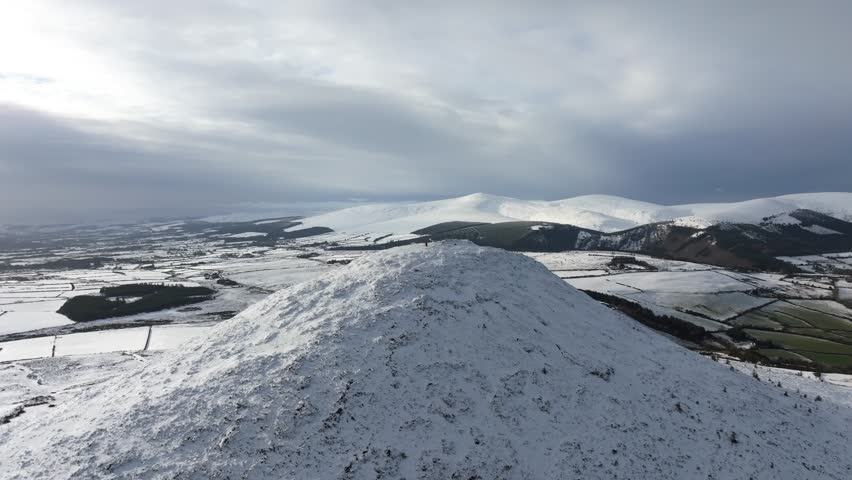 4K Cinematic Drone Footage - Sugar Loaf covered in Snow - Co.Wicklow - Ireland 15