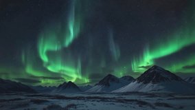 amazing night view in the mountain area. The dark night sky becomes a canvas for a spectacular natural light show, namely the aurora borealis or often called the northern lights - Powered by Shutterstock - Get 15% off with code: PIKWIZARD15