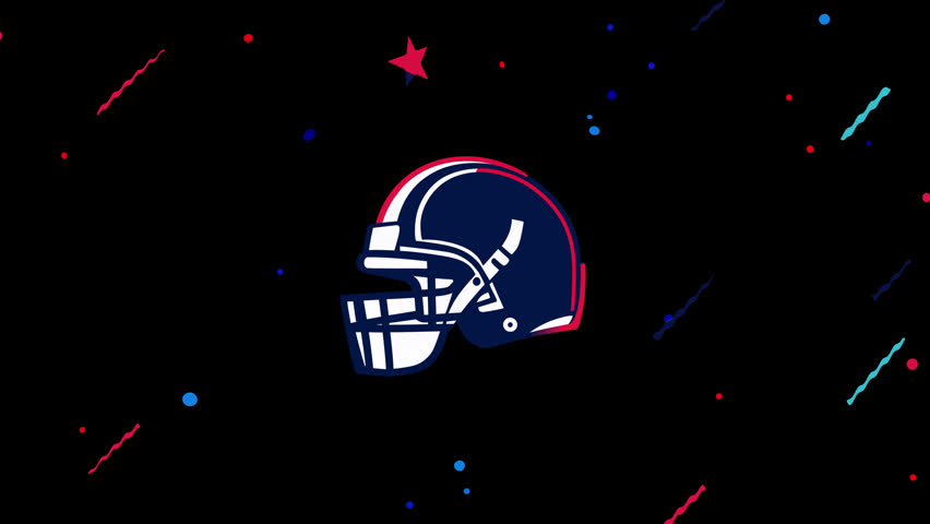 Football Helmet Design Featuring Stars and Balls With Vibrant Colors for Sports Events