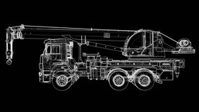 Car crane. Seamless loop turntable animation. 3D Illustration - Powered by Shutterstock - Get 15% off with code: PIKWIZARD15