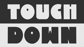 American football animated strategy. Field tactics, plan on blackboard with white chalk and text touch down. Coaching concept. Sport video template. - Powered by Shutterstock - Get 15% off with code: PIKWIZARD15