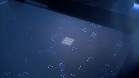 Man touching an interactive digital interface as a new technology on a touchscreen table. - Powered by Shutterstock - Get 15% off with code: PIKWIZARD15