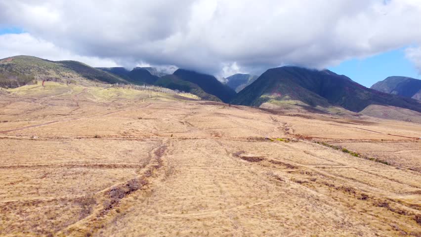 An cinematic video of the lush mountain ridges over Lahaina, Hawaii. West Maui Natural Area Reserve.