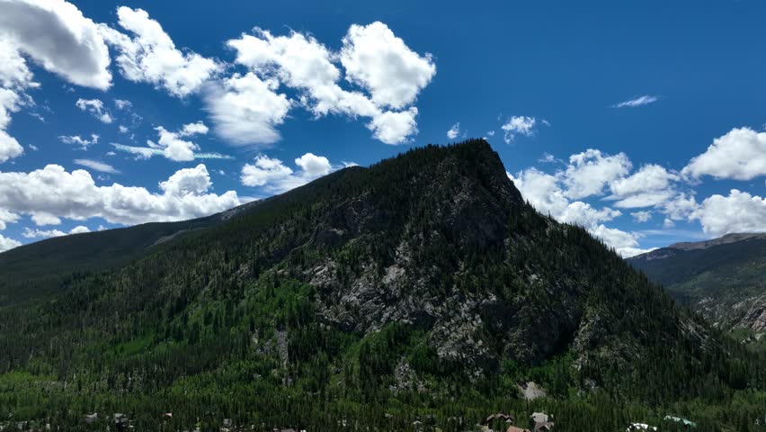 Colorado Rockies Frisco Dillon Reservoir Mountains Summer Sunny Drone Aerial 4K
