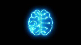 brain ai neon animated half brain half ai combination of brain and ai walking together 4k looping animated - Powered by Shutterstock - Get 15% off with code: PIKWIZARD15