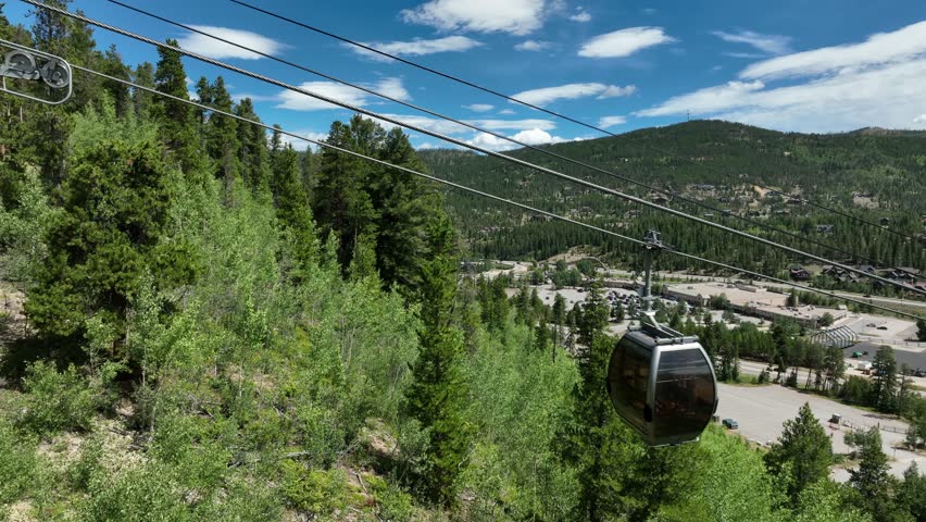 Colorado Rockies Breckenridge Mountains Summer Sunny Drone Aerial 4K