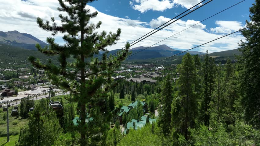 Colorado Rockies Breckenridge Mountains Summer Sunny Drone Aerial 4K