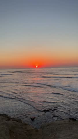 Sunset over the Ocean in San Diego, California