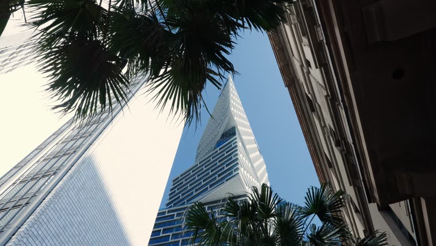 Quay Quarter Tower In Sydney Central Business District, New South Wales, Australia. Low Angle Shot