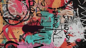 Chaotic multicolor grunge background with vibrant brush strokes, graffiti overlays, scratches, paint splashes, and textured mixed-media distressed surface - Powered by Shutterstock - Get 15% off with code: PIKWIZARD15