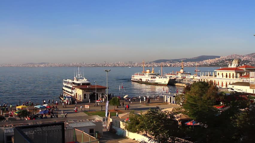 ISTANBUL - OCT 14: Port of Buyukada on October 14, 2012 in Istanbul. Buyukada is