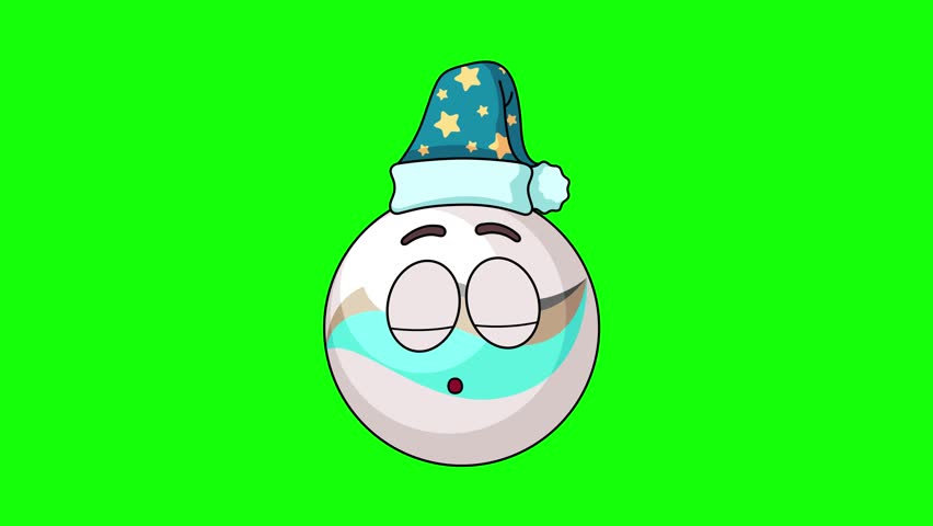 Sleeping marble toy cartoon, emoticon loop animation