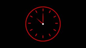 analog clock on the black background .glowing neon blue color clock animation icon watch circle rotate stopwatch timer animated sign	 - Powered by Shutterstock - Get 15% off with code: PIKWIZARD15