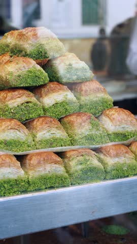 Indulge in the exquisitely Deliciously Layered Baklava that features a delightful Pistachio Filling