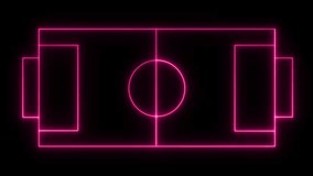 Neon Soccer Field football stadium. shiny glowing outline of football Field. neon icon. - Powered by Shutterstock - Get 15% off with code: PIKWIZARD15