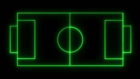 Neon Soccer Field football stadium. shiny glowing outline of football Field. neon icon. - Powered by Shutterstock - Get 15% off with code: PIKWIZARD15
