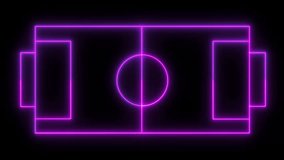 Neon Soccer Field football stadium. shiny glowing outline of football Field. neon icon. - Powered by Shutterstock - Get 15% off with code: PIKWIZARD15