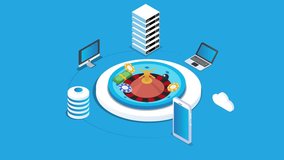 Online Casino and Digital Gambling Concept with Technology Integration 3d animation cartoon - Powered by Shutterstock - Get 15% off with code: PIKWIZARD15