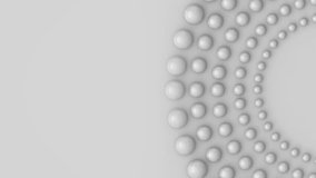 Cicels decoration White  3D spheres ring rotor balls render animation logo intro on black background Seamless vj loop template 4K - Powered by Shutterstock - Get 15% off with code: PIKWIZARD15