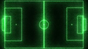 football field with grean neon lines animation soccer strategy coach chalkboard. 3D Illustration - Powered by Shutterstock - Get 15% off with code: PIKWIZARD15
