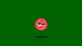 COVID-19 coronavirus cell people  seamless looped animation rotation 2019-nCov on green screen background. - Powered by Shutterstock - Get 15% off with code: PIKWIZARD15