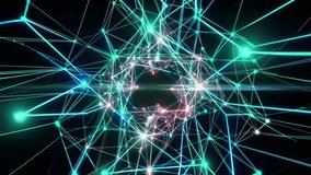 "A seamless looping 4K CG animation showcasing network connections within a futuristic data center, blending visual representations of software source code and big data linked in a vast virtual space. - Powered by Shutterstock - Get 15% off with code: PIKWIZARD15