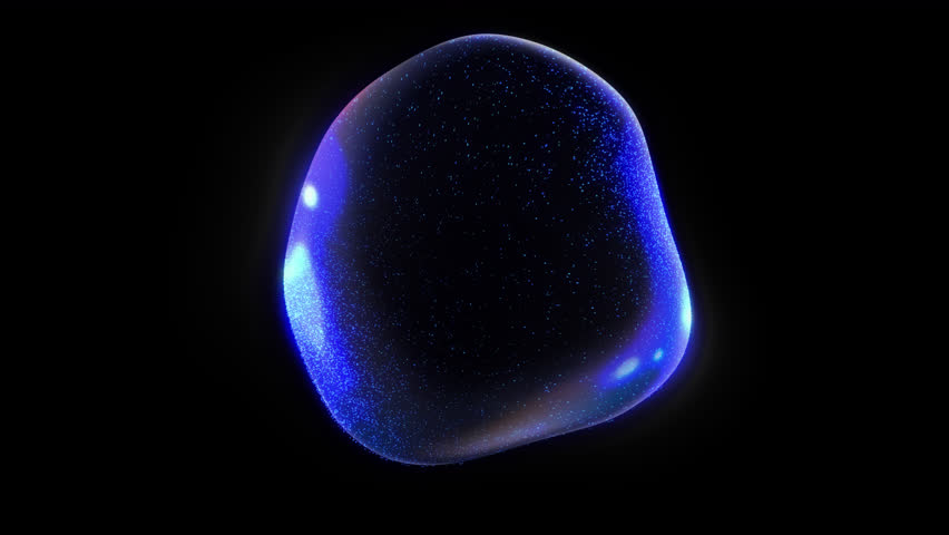 Blue liquid sphere on transparent background. Blue orb alpha channel background. Flow of blue magical glowing sphere of energy circular vortex of space from particles. Futuristic core rotates sci-fi