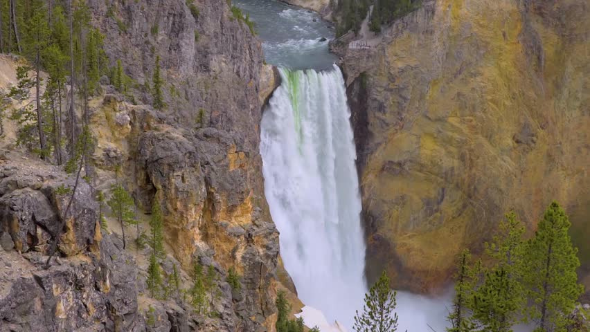 Upper Falls of the Yellowstone River in Wyoming, United States of America.