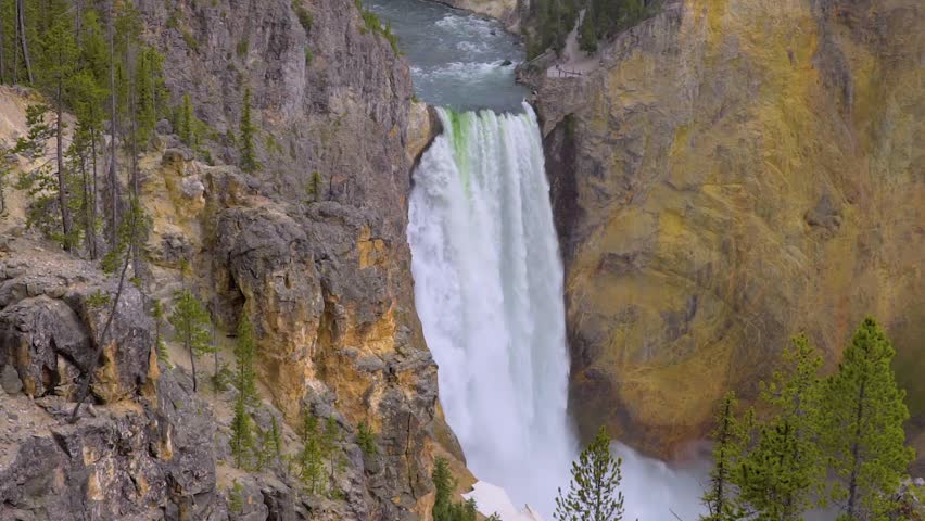 Upper Falls of the Yellowstone River in Wyoming, United States of America.