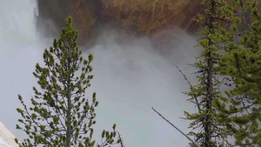 Yellowstone Falls consist of two major waterfalls on the Yellowstone River, within Yellowstone National Park, Wyoming, United States.