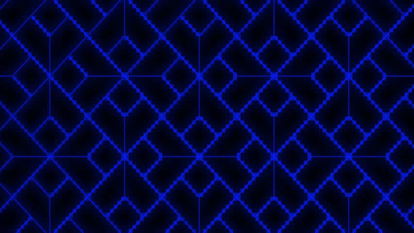 Blue geometric wireframe neon lamps technology copy space, neon lines pattern, wireframe geometric pattern, illumination, glowing wireframe animation abstract  pattern backdrop stage lights background