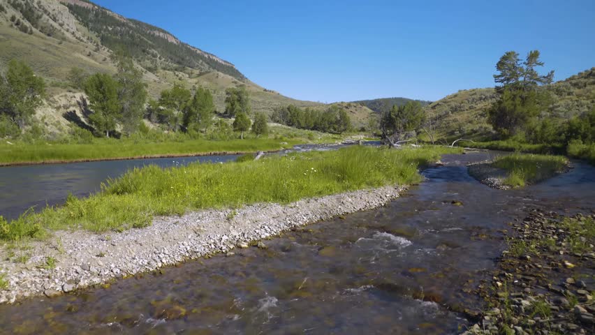 Lewis Falls on the Lewis River in Yellowstone National Park.