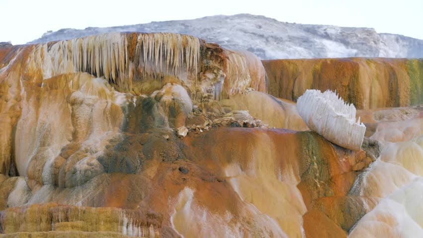 Mammoth Hot Springs is a large complex of hot springs on a hill of travertine in Yellowstone National Park adjacent to Fort Yellowstone and the Mammoth Hot Springs Historic District.