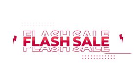 Flash sale banner motion graphic in white background and green screen. Features animated text perfect for promotions, e-commerce, and social media ads. - Powered by Shutterstock - Get 15% off with code: PIKWIZARD15