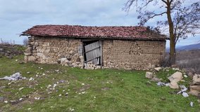 An abandoned barn. Village life in winter - Powered by Shutterstock - Get 15% off with code: PIKWIZARD15