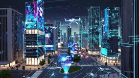 Vibrant futuristic city with neon lights. - Powered by Shutterstock - Get 15% off with code: PIKWIZARD15