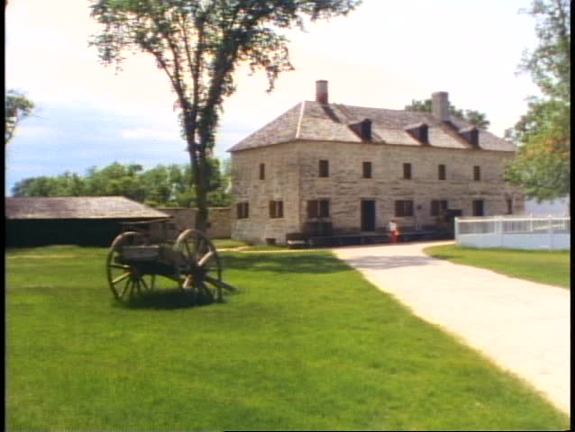 Lower Fort Gary, Old West trading post, fur trading, no people, Winnipeg, Manitoba, Canada