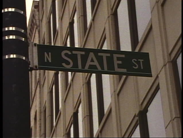 State Street street sign, Chicago, Illinois