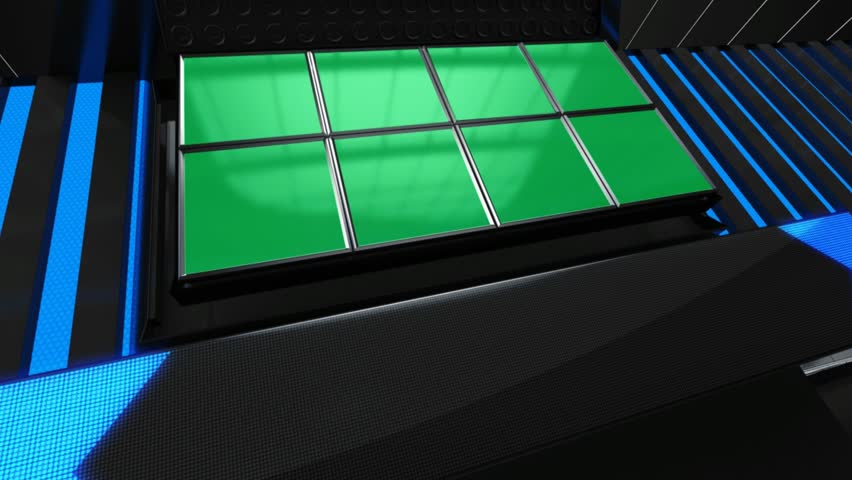 Empty LCD billboard copy space for text  sports profile or item next green screen and title or intro